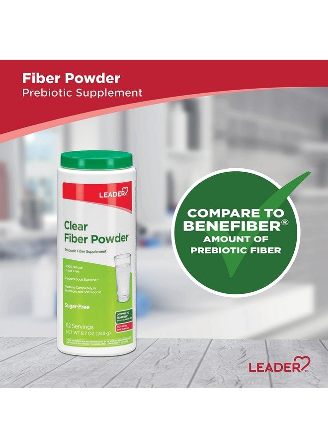 Leader Prebiotic Fiber Supplement Powder for Digestive Health, 100% Natural Daily Fiber Powder, Sugar-Free, Taste-Free, Gluten Free, Non-GMO, Unflavored, 62 Servings (8.7 OZ) (Pack of 1) - Image 4