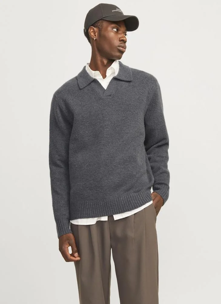 JACK & JONES Essential Polo Knitted Sweater