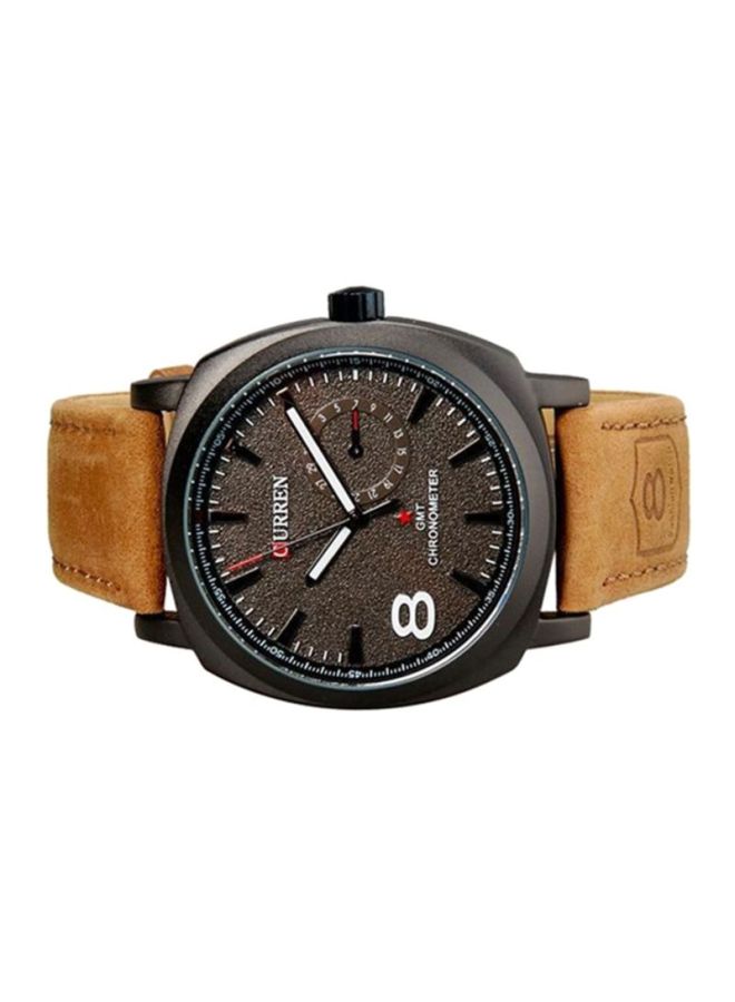 NIBEMINENT Men's Renewed - Water Resistant Leather Analog Watch 8139 - Image 3