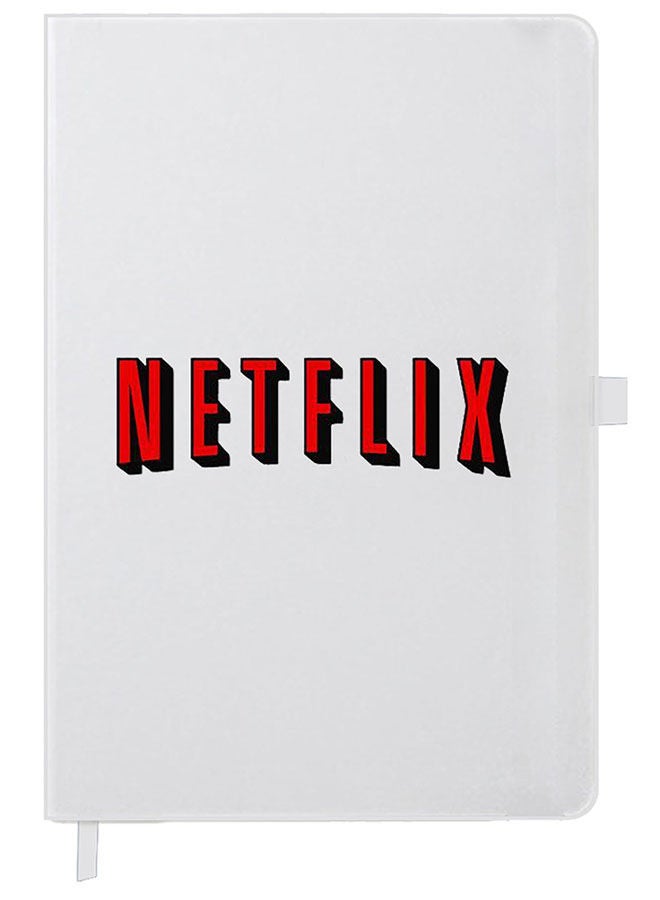 Theodor Designer A5 Thick White Hardcover Notebook Netflix - Image 1