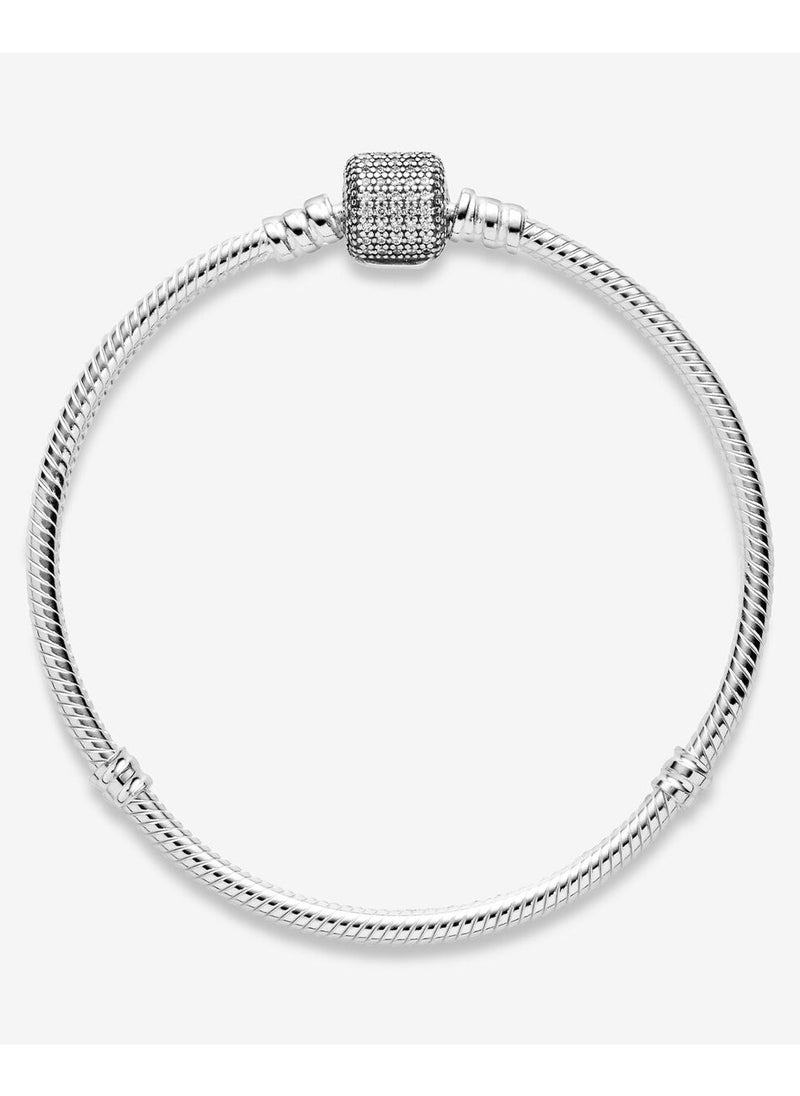 590723CZ Women's Bracelet Pave Ball Clasp 925 Silver Zirconia White, Silver - pzsku/Z395681BFA2A4EA76C182Z/45/1741693272/2e826779-cefd-4e7f-9d06-42a6580a41fd