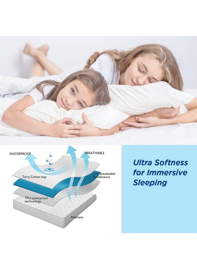 Foifope Waterproof Mattress Pad Protector 100% Organic Cotton Hypoallergenic Breathable Mattress Pad Cover, Deep Pocket  - Image 4