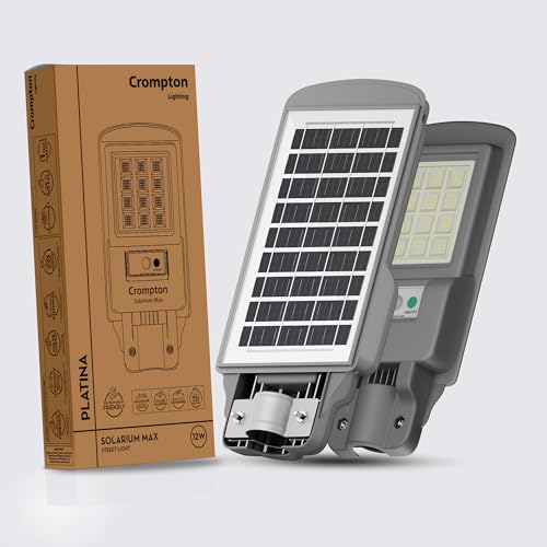 Crompton Solarium Max Solar Street Light IP65 1600 lumens (Pack of 1) - Image 1