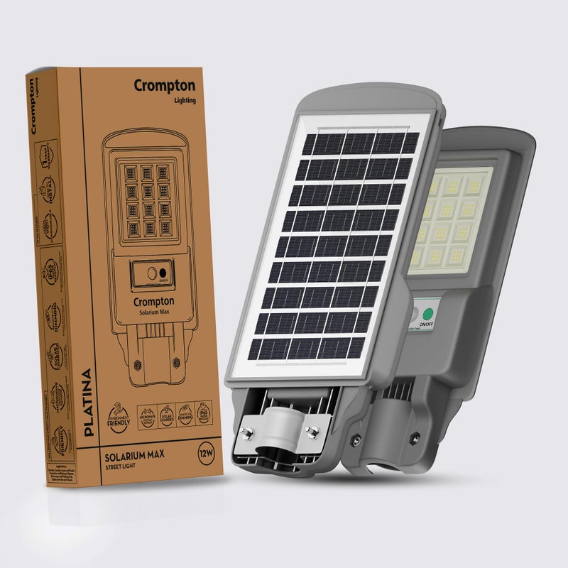 Crompton Solarium Max Solar Street Light IP65 1600 lumens (Pack of 1) - Image 2