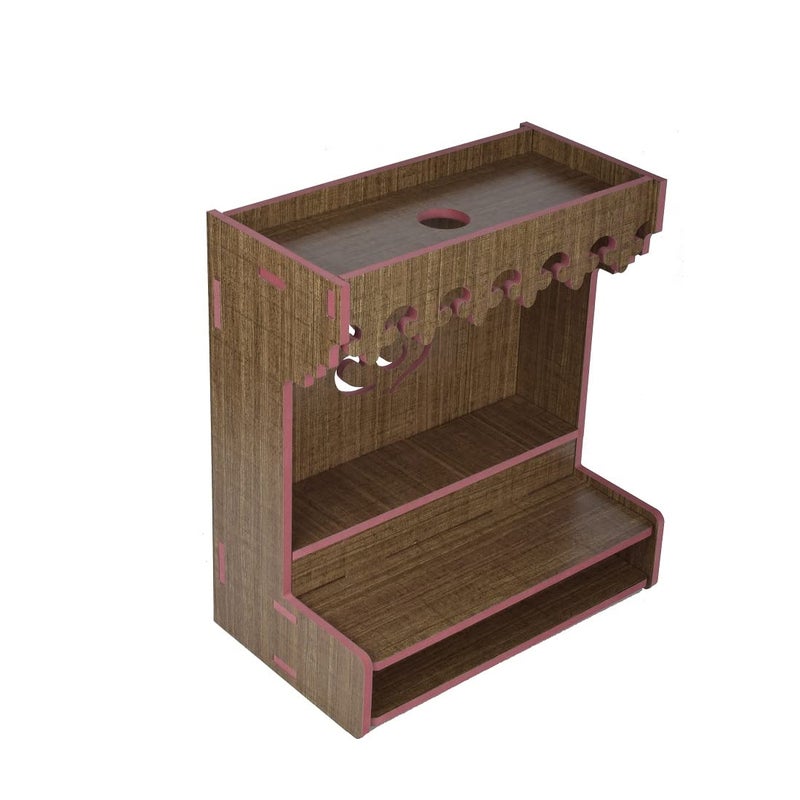 Nexat معبد خشبي للمنزل | معبد بوجا مدمج من MDF مع أبواب | معبد زخرفي للمكتب (528) - Image 4