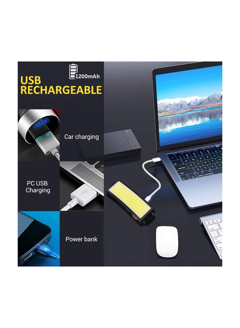 LED Head Torch, Rechargeable COB Head Torch Super Bright Headlamps, 500Lumen Lightweight Headlight, 3 Lighting Modes Work Light, USB Adjustable Head Torch for Camping, Hiking, Fishing - Image 3