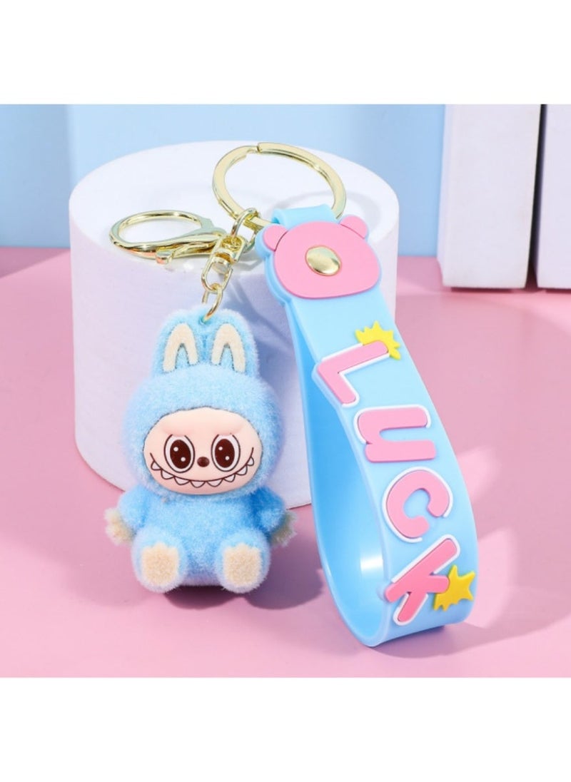 LABUBU Labubu Keychain for Women and Girls â Cute Mini Cartoon Monster Pendant, Creative Animal Keyring for Car Keys, Bags, Backpacks â Fun Gift for Friends, Kids, and Collectors  - Image 1