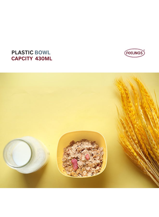 Feelings طقم وعاء سلطة بلاستيكي فيلينغز 4 قطع (12 سم) | خالي من BPA ومقاوم للكسر - Image 4