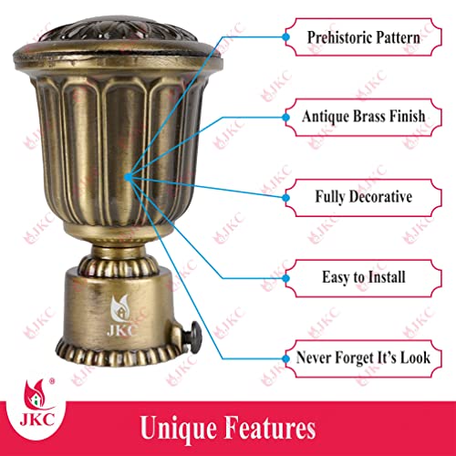 JKC Royal Golden Zinc Alloy Curtain Bracket and Holder Set - Perfect for 1 Inch Curtain Rods and Home Decor - Includes 1 Bracket, 1 Holder and 1 Wall to Wall | Support - 1 Pcs & Wall to Wall - 1 Pcs - Image 5