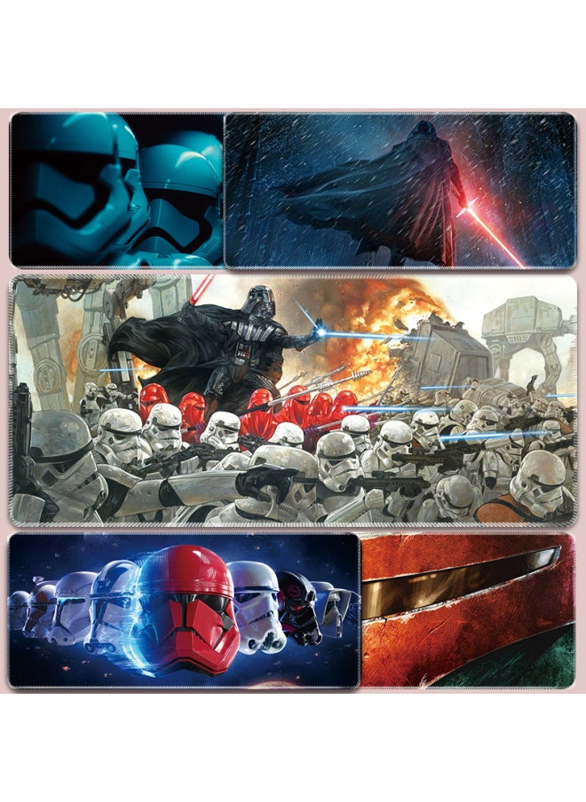 Generic - Star Wars Mouse Pad Extra Large E-Sports Game Keyboard Pad Creative Fashion Sci-Fi Computer Locking Desk Pad-Color:900x400mm 4mm-Pattern:xqdz30 - Image 1