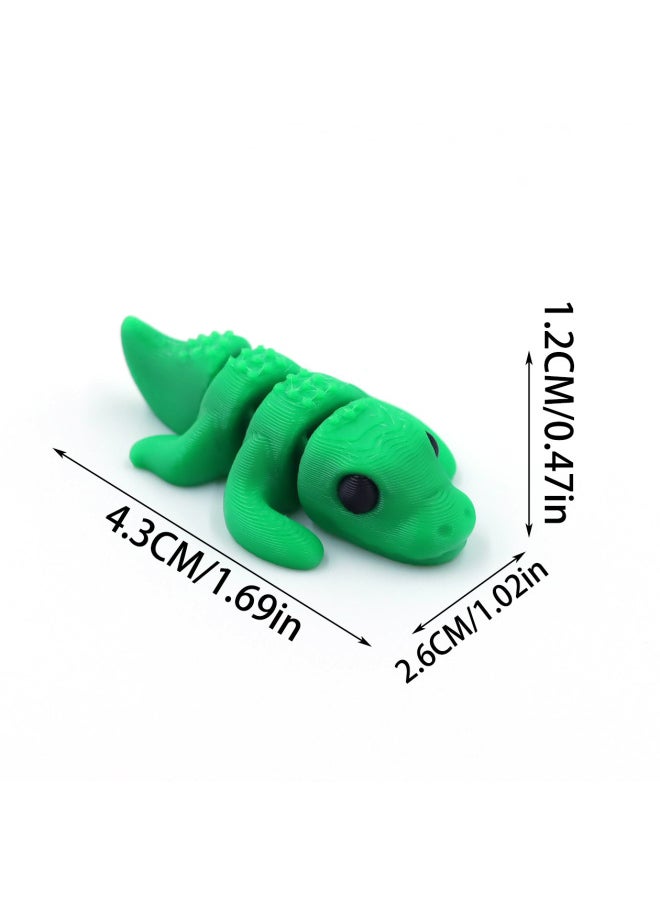 Generic - 3D Printing Color Small Animal Toys Explosions Simulation Animal Model Microscopic Landscape Decoration Blind Box Hand-made-Color:Small Crocodile - Image 1