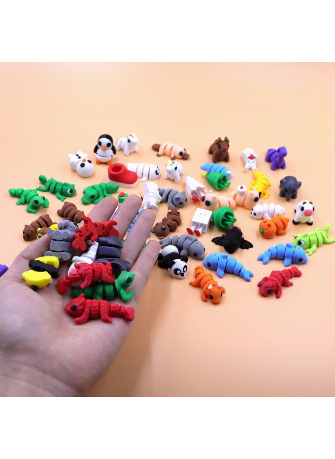 Generic - 3D Printing Color Small Animal Toys Explosions Simulation Animal Model Microscopic Landscape Decoration Blind Box Hand-made-Color:Small Crocodile - Image 1