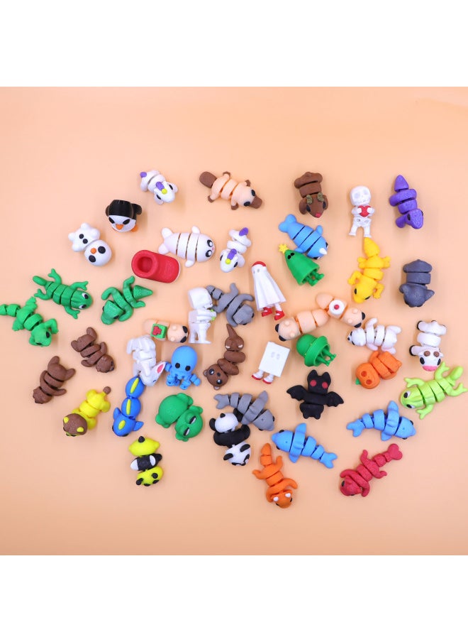 Generic - 3D Printing Color Small Animal Toys Explosions Simulation Animal Model Microscopic Landscape Decoration Blind Box Hand-made-Color:Small Crocodile - Image 1
