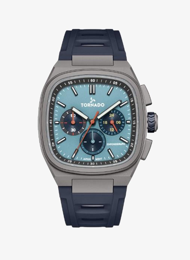 TORNADO Men's Rubber Strap Chronograph Watch T26102-BRNL - 42mm mm - Image 1