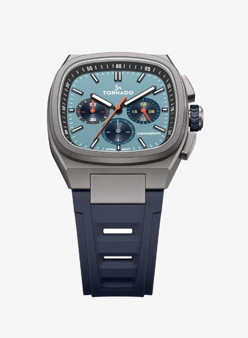 TORNADO Men's Rubber Strap Chronograph Watch T26102-BRNL - 42mm mm - Image 3