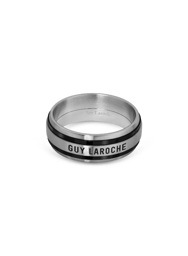 Guy Laroche Guy Silver & Black Ring for Men