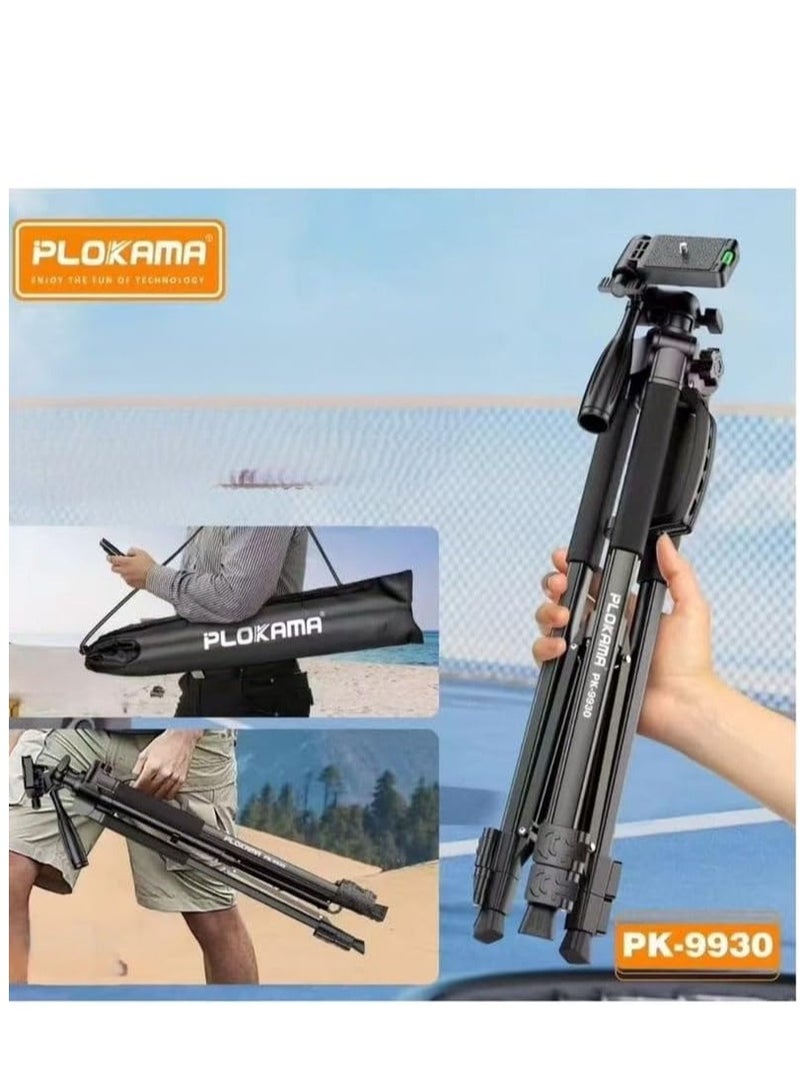 التخطيط ترايبود كاميرا احترافي حامل ثلاثي  احترافي شديد التحمل - طقم متكامل مع حامل هاتف وريموت كنترول بلوتوث لاسلكي وحقيبة حمل | قاعدة تثبيت قوية لتصوير مستقر | متوافق عالمياً مع كاميرات DSLR الاحترافية، الهواتف الذكية، مناظير الاستكشاف والتكبير. - Image 3