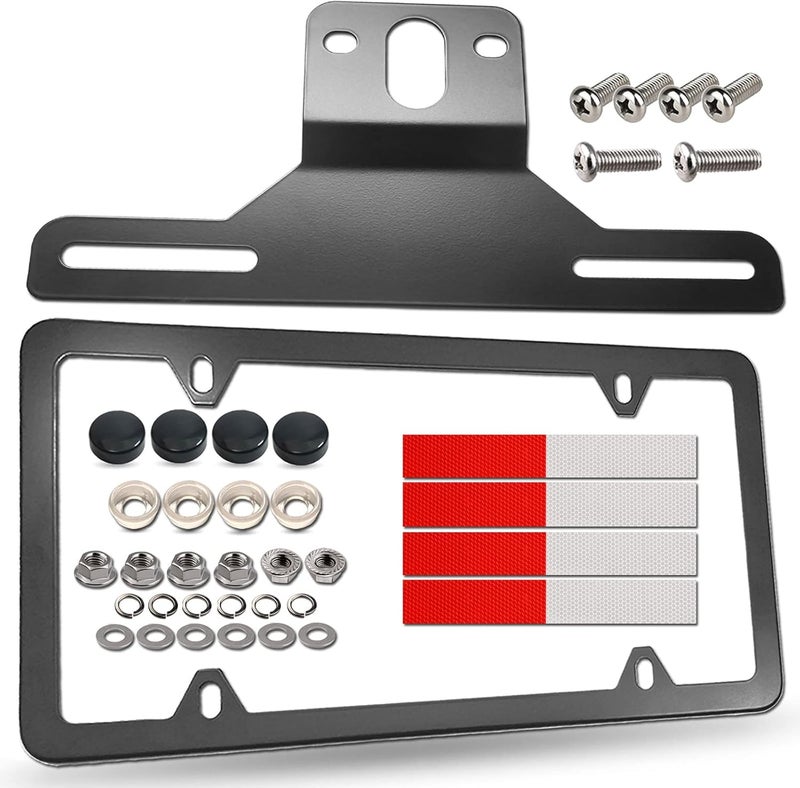BGGTMO Trailer License Plate Bracket Holder - Metal Car Tag Frame with Mounting Kit - Image 1