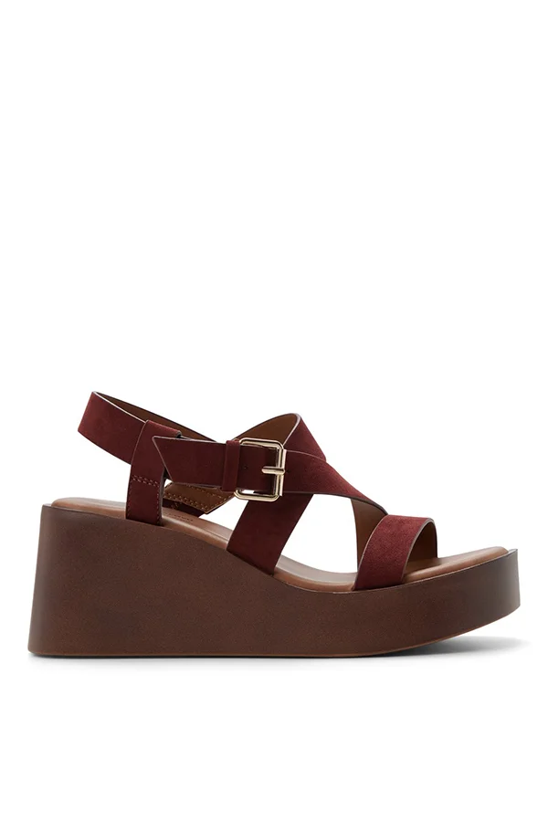 Call it Spring Teigan Ladies Red Wedge Sandals