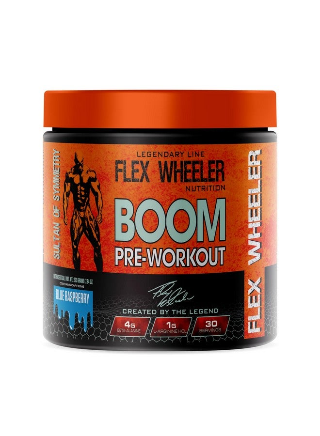 Flex Wheeler Nutrition فليكس ويلر للتغذية بوم مكمل ما قبل التمرين المتقدم - 30 حصة (225 جرام) | نكهة توت أزرق | صيغة طاقة متفجرة، تركيز وزيادة التحمل لأداء ذروة - Image 1