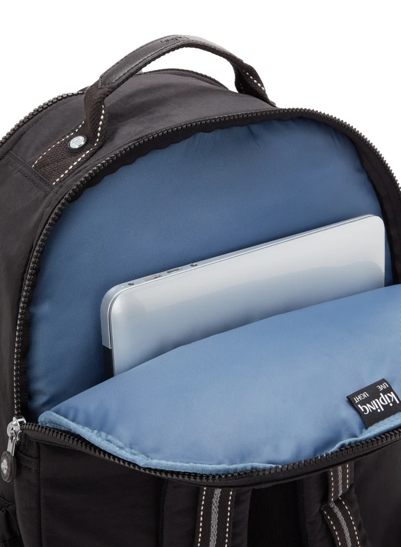 Kipling Seoul College School Large Backpack with Separate Laptop Compartment True Black