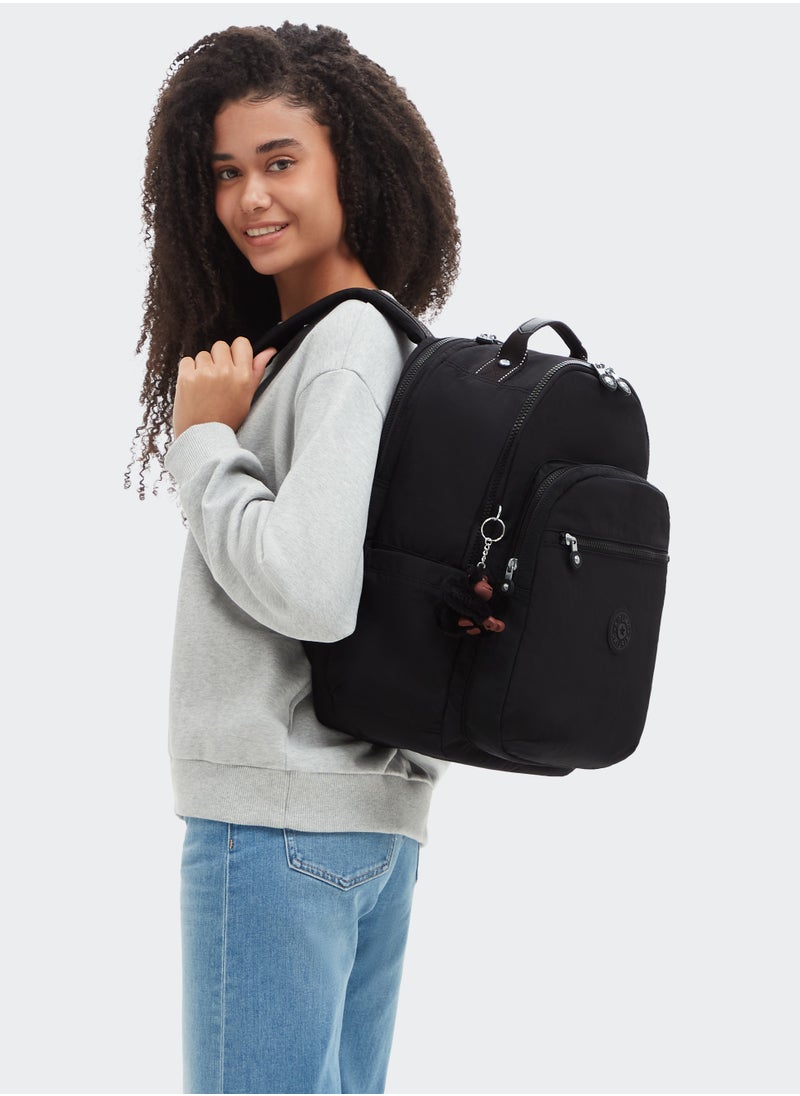 kipling - Seoul College School Large Backpack with Separate Laptop Compartment True Black - Image 1