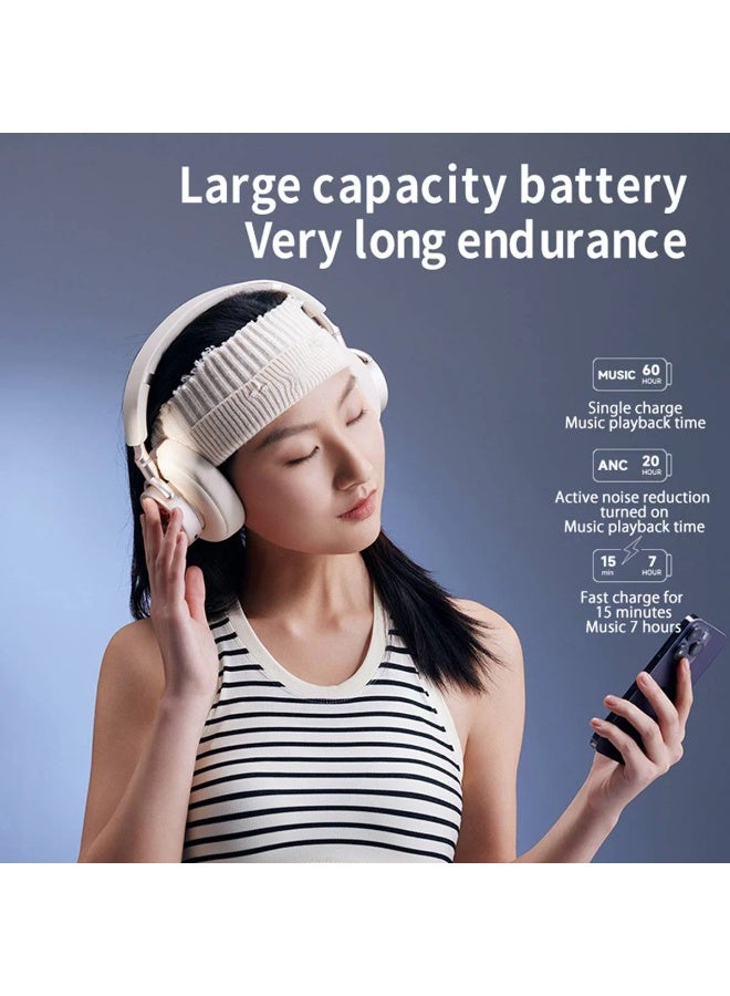 D MOOSTER DMOOSTER D19 Pro ANC Bluetooth Headphones – 360° Spatial Audio, Somatosensory Control, 800mAh Battery, Ergonomic Design - Image 5