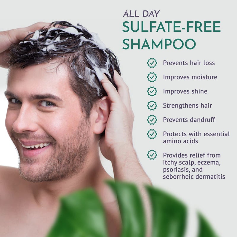 OM Botanical Sulfate-Free Organic Shampoo – Ayurvedic with Soapnut, Shikakai, Fenugreek & Neem | Prevent Hair Loss, Color Safe Natural Vegan Hair Cleanser for Men & Women Bullet Points: - Image 5