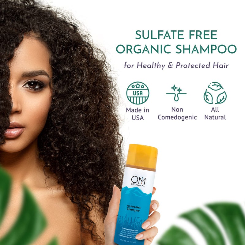 OM Botanical Sulfate-Free Organic Shampoo – Ayurvedic with Soapnut, Shikakai, Fenugreek & Neem | Prevent Hair Loss, Color Safe Natural Vegan Hair Cleanser for Men & Women Bullet Points: - Image 2