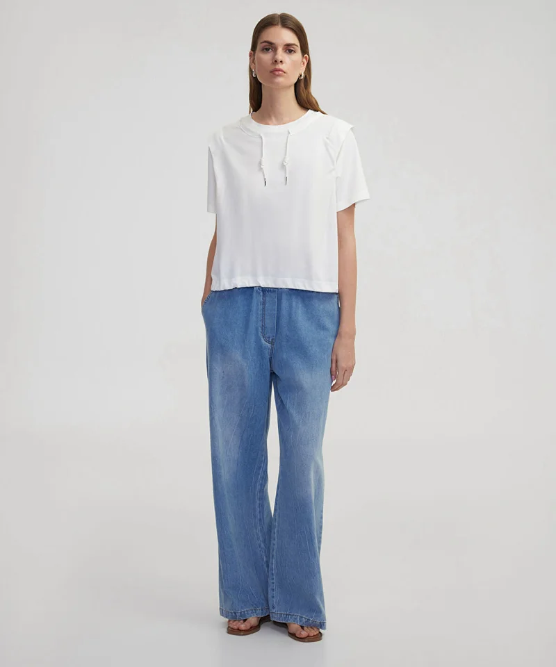 ابيكول T-shirt with adjustable hem