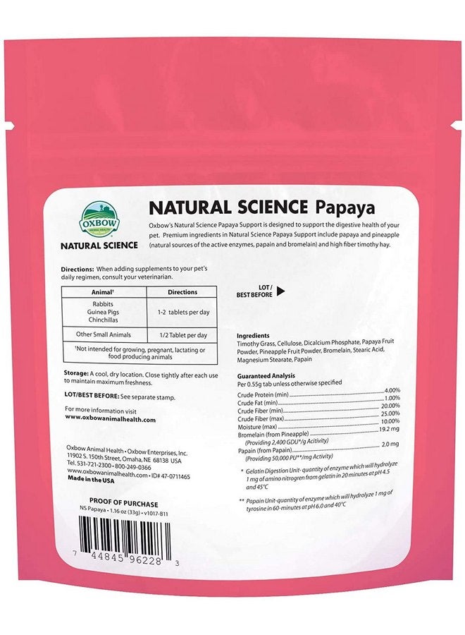 أوكسبو عبوة من 3 قطع من رقائق البابايا الطبيعية لدعم الهضم للحيوانات الأليفة الصغيرة، 1.16 أونصة لكل قطعة، صُنعت في الولايات المتحدة الأمريكية - Image 2
