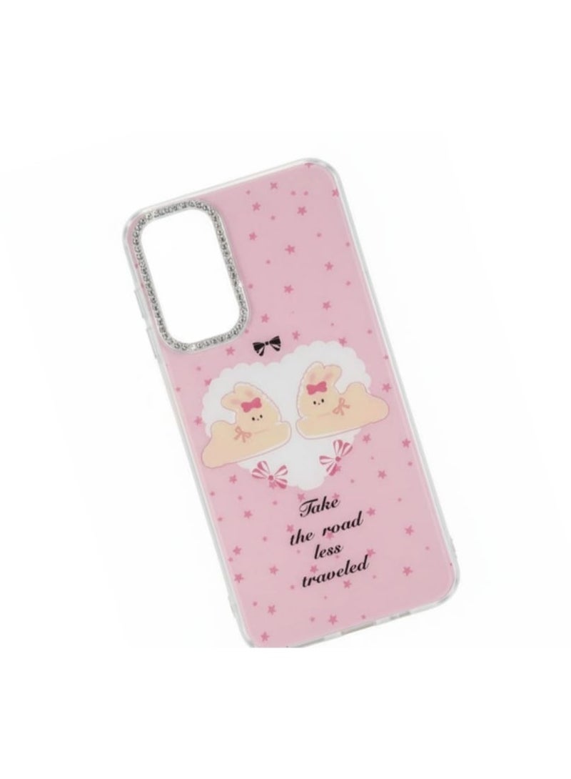 غطاء فاخر بتصميم سحابة الحلوى لهاتف سامسونج A17. - Image 2