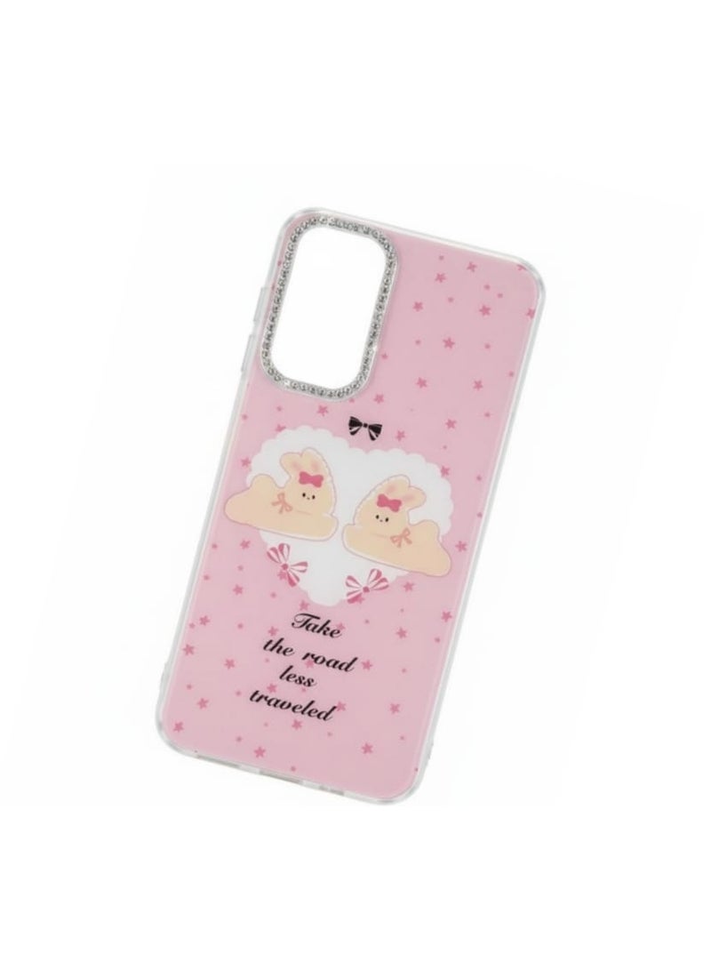 غطاء فاخر بتصميم سحابة الحلوى لهاتف سامسونج A17. - Image 3