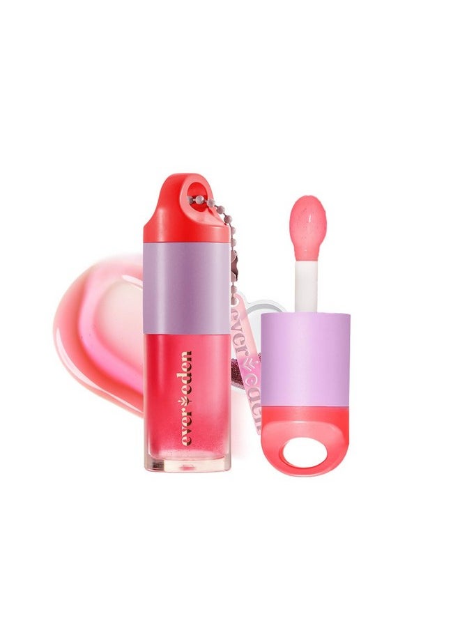 Evereden Evereden Kids Tinted Non Toxic Lip Gloss: Sheer Red - Non Toxic Kids Makeup - Vegan Clean Makeup for Kids - Soothing & Hydrating Kid Lip Gloss - Cherry, Peach, & Cranberry Oils Girls Makeup  - Image 1