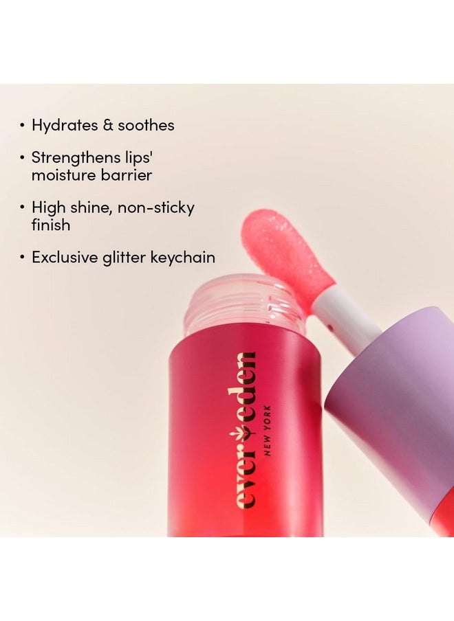 Evereden Evereden Kids Tinted Non Toxic Lip Gloss: Sheer Red - Non Toxic Kids Makeup - Vegan Clean Makeup for Kids - Soothing & Hydrating Kid Lip Gloss - Cherry, Peach, & Cranberry Oils Girls Makeup  - Image 3