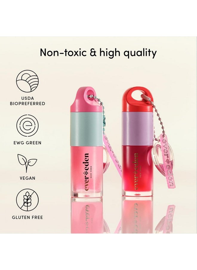 Evereden Evereden Kids Tinted Non Toxic Lip Gloss: Sheer Red - Non Toxic Kids Makeup - Vegan Clean Makeup for Kids - Soothing & Hydrating Kid Lip Gloss - Cherry, Peach, & Cranberry Oils Girls Makeup  - Image 5