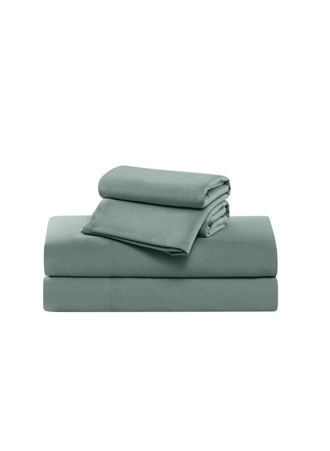 TRULY SOFT Green Solid Sage Queen 4 Piece Sheet Set, Solid Color Themed, Oeko-TEX Certified Confidence - Image 3