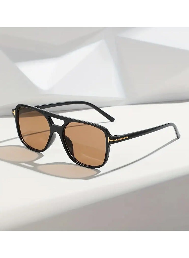 POLITE Fashion Sunglasses for Men and Women, Anti-Glare, Acrylic Lens - Perfect for Beach & Travel - Image 1