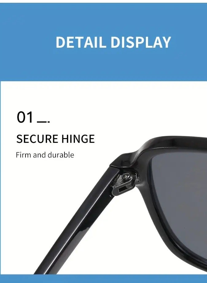 POLITE Fashion Sunglasses for Men and Women, Anti-Glare, Acrylic Lens - Perfect for Beach & Travel - Image 3