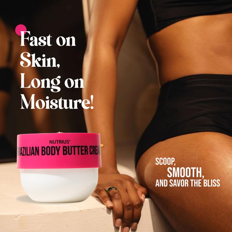 Nutrius Brazilian Body Butter Cream - Coco + Berry Bliss (2 x 6 FL OZ) - Image 4