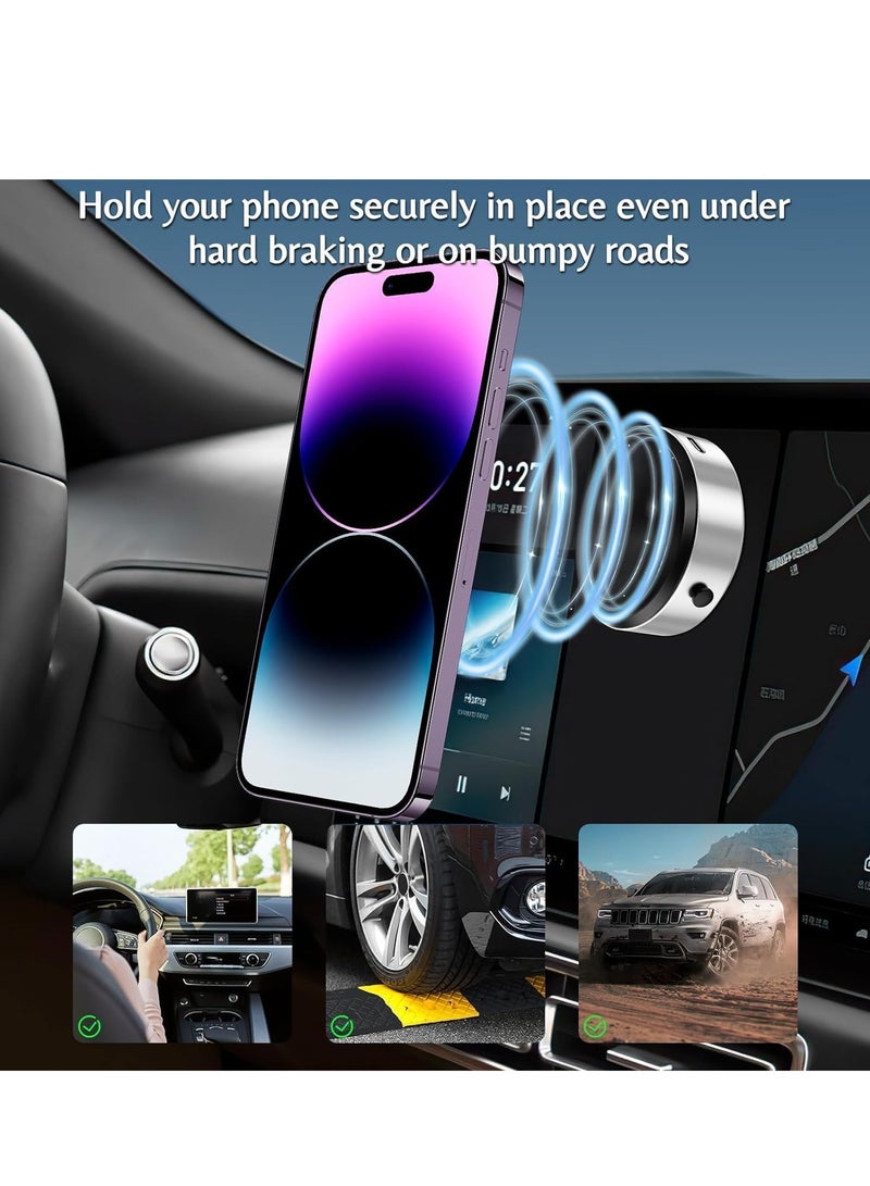 JAJEEK "New Vacuum Magnetic Suction Cup Phone Mount – 360° Rotation Magnetic Car Cell Phone Holder with Adjustable Suction Cup for Windshield and Dashboard, Universal Fit (Silver)" - Image 5