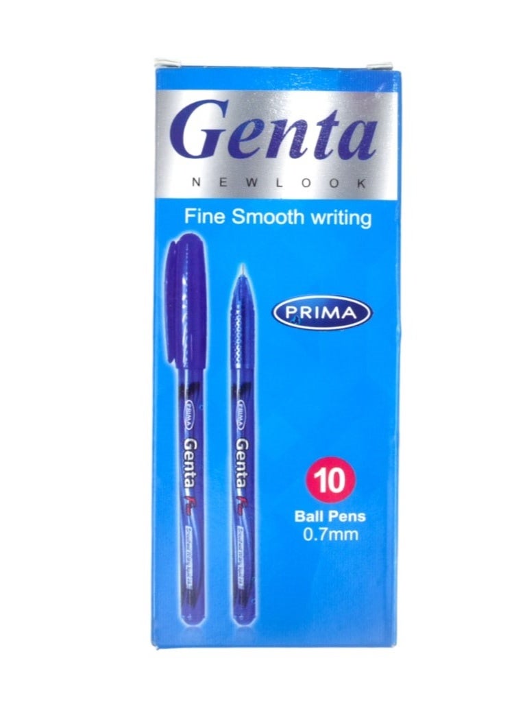 بريما قلم حبر جاف بريما جينتا، كتابة سلسة ودقيقة، حبر سائل 0.7 مم، عبوة من 10 أقلام - أزرق، أسود، وأحمر (عبوة من 3 علبه). - Image 4
