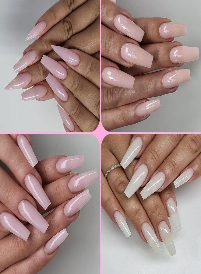 anezus THR3E STROKES Poly Nail Gel Extension Kit for Builder Gel UV Nail Art Kit Nail Extension Set (Clear, Pink, White) (Set of 10)(TF75) - Image 4