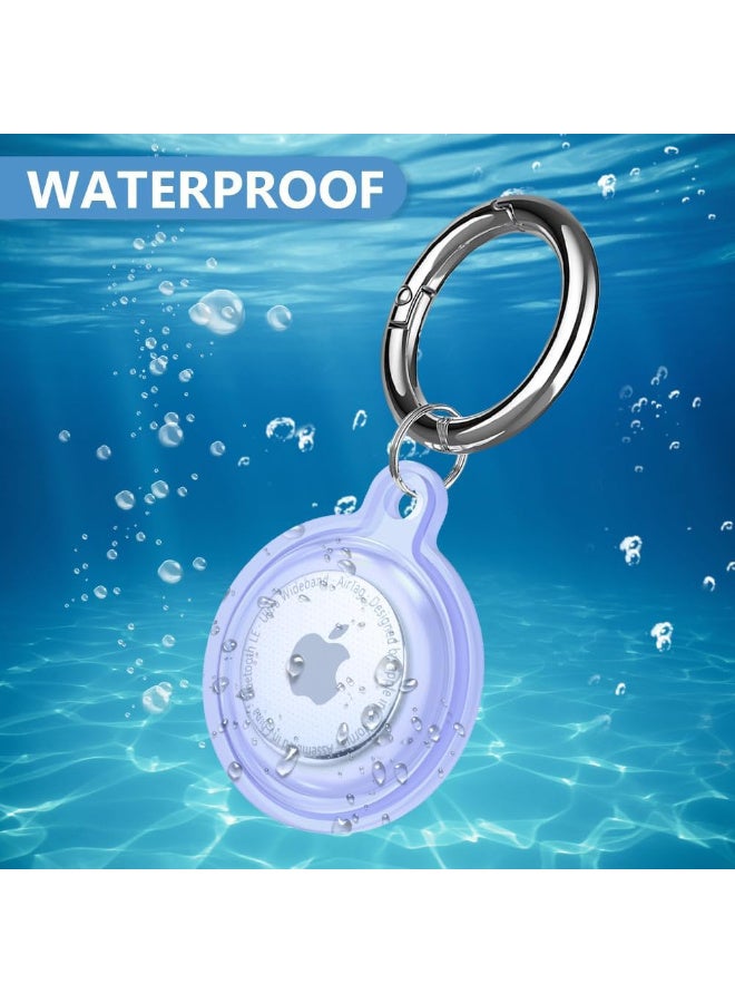 Protective Case for AirTag, Waterproof TPU AirTag Holder Case, Shockproof Anti-Scratch Case with Keyring and Metal Catabiner, Air Tag Holder Protective Cover for Kids, Key, Bag, Luggage - Image 2