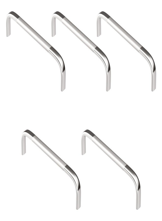 Atlantic Stainless Steel Capsule D Dwawer Cabinet Handles 8 Inch (Total Length 200 mm, Hole to Hole 195 mm, Twotone Finish) Pack of 5 Pieces, Pull Handle - Image 1