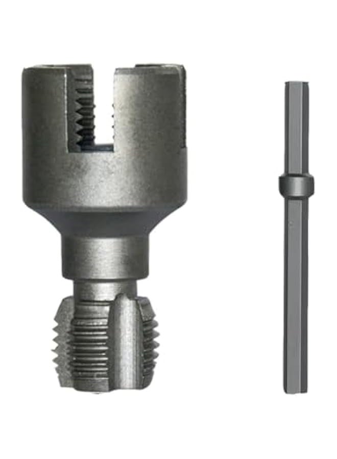 Integrated Pipe Threading Tool, PVC Pipe Threader Kit, Electric Drill Compatible Pipe Repair Attachment for 1/2-Inch (DN15), 3/4-Inch (DN20) Pipe Sizes, House Plumbing Renovation and Home Improvement - Image 1