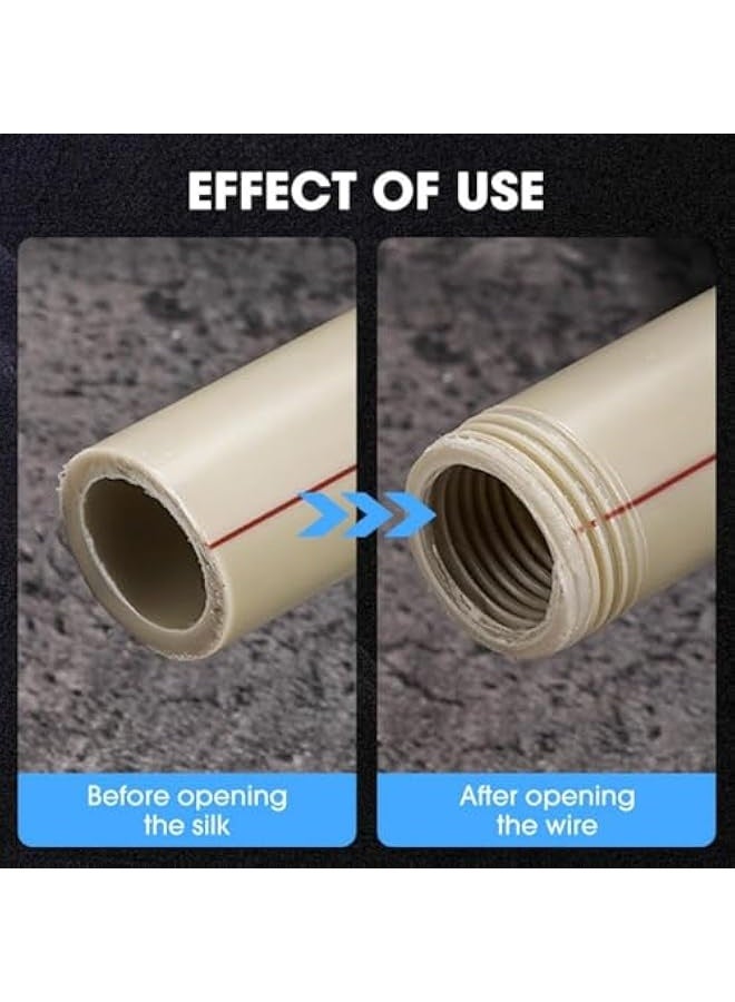 Integrated Pipe Threading Tool, PVC Pipe Threader Kit, Electric Drill Compatible Pipe Repair Attachment for 1/2-Inch (DN15), 3/4-Inch (DN20) Pipe Sizes, House Plumbing Renovation and Home Improvement - Image 5