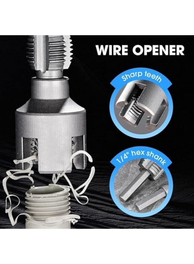 Integrated Pipe Threading Tool, PVC Pipe Threader Kit, Electric Drill Compatible Pipe Repair Attachment for 1/2-Inch (DN15), 3/4-Inch (DN20) Pipe Sizes, House Plumbing Renovation and Home Improvement - Image 3