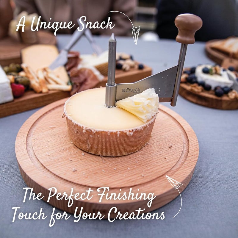 BOSKA Cheese Curler Amigo - The Original with 10-year Warranty - Cheese Wheel for i.a. Tete de Moine, Girolle & Chocolate - Cheese Shaver made of Stainless Steel - Image 4