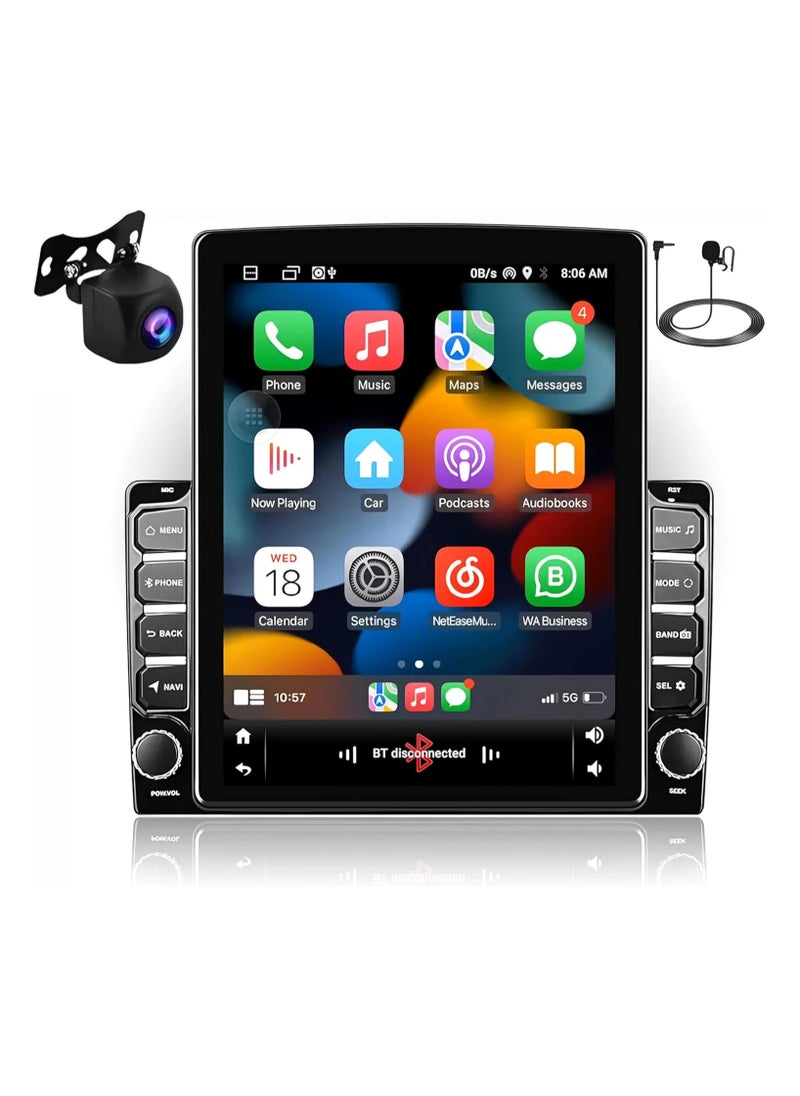 SHEZA STAR - Vertical Touch Screen Car Stereo Radio, 9.7 inch, Carplay and Android Auto, Navigation GPS, Backup Camera - Image 1